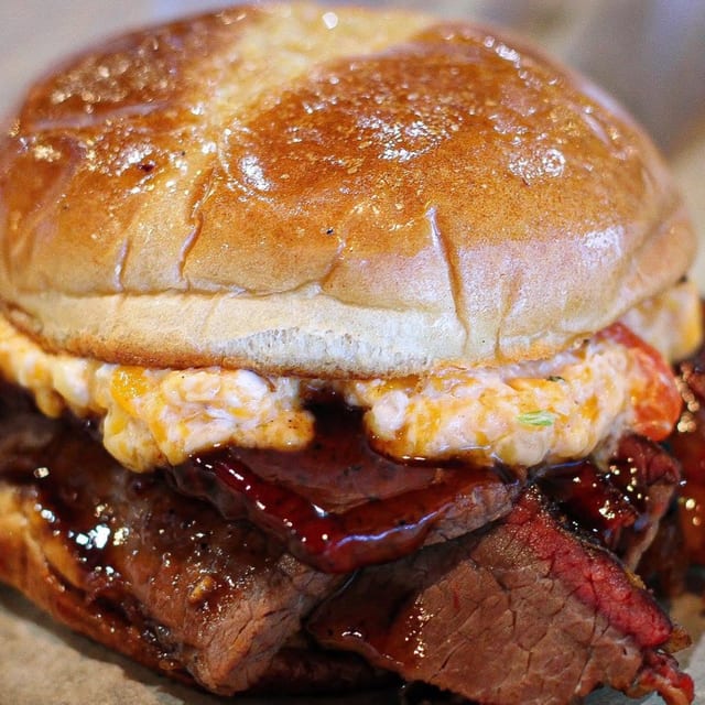 Brisket and Pimento Grilled Cheese.